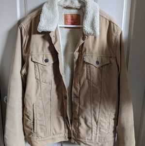 Levi's Tan Corduroy Sherpa Jacket